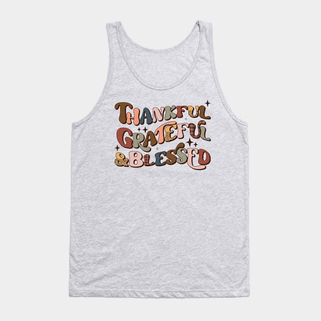 Grateful Thankful & Blessed Tank Top by Nova Studio Designs